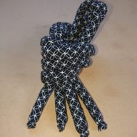 持ち手 黒地 白模様