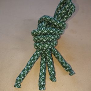 持ち手 緑地 白模様