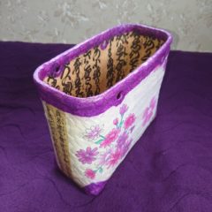 一閑張り アトリエかぐや かごバッグ 宮城県気仙沼市